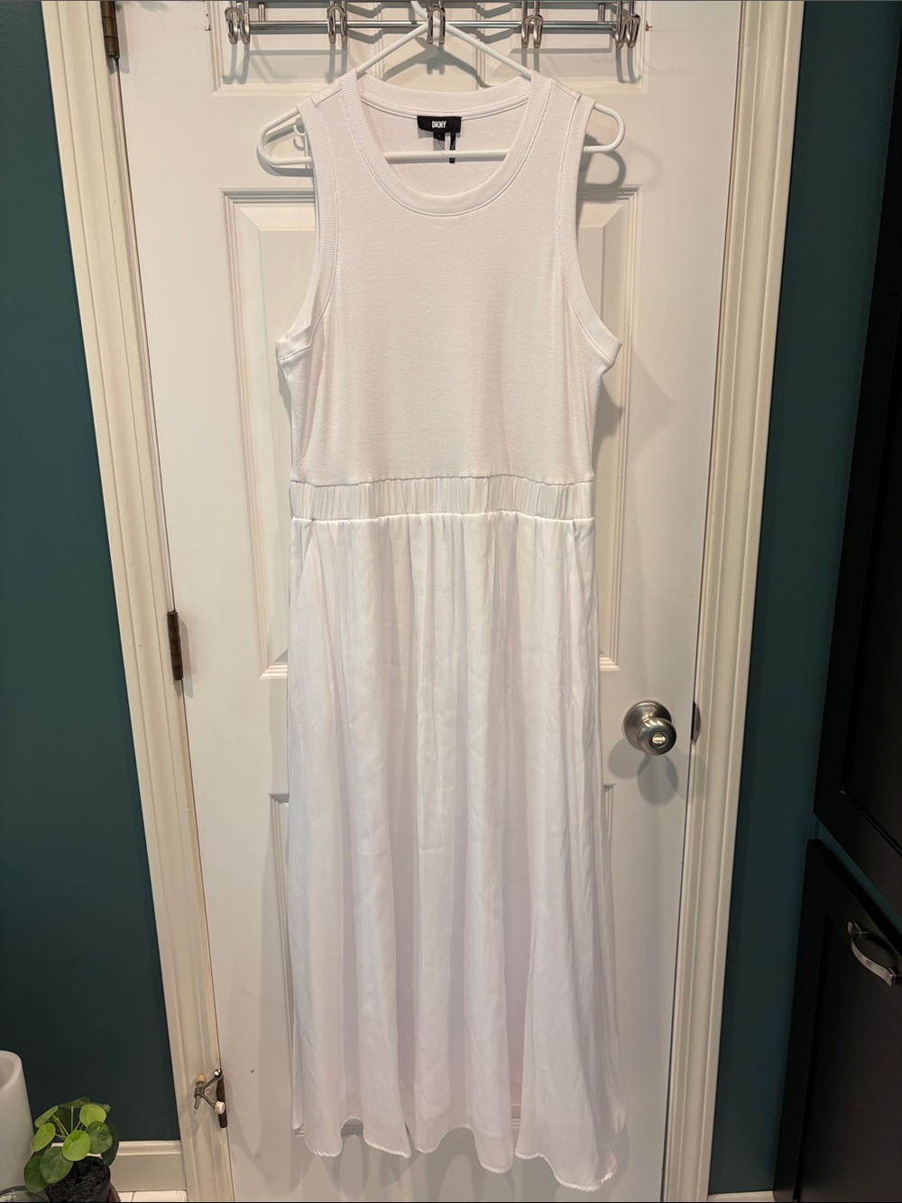 DKNY White Sleeveless Maxi Dress for Women